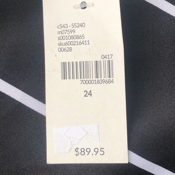 Lane Bryant Women’s 24W V-Neck Knee High Aline Striped Sleeveless Dress - Picture 4 of 13